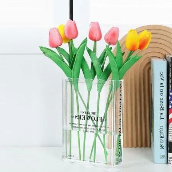 Unique Book Vase: Flower Vase and Aesthetic Room Decor for Book Lovers and Home Decor Enthusiasts