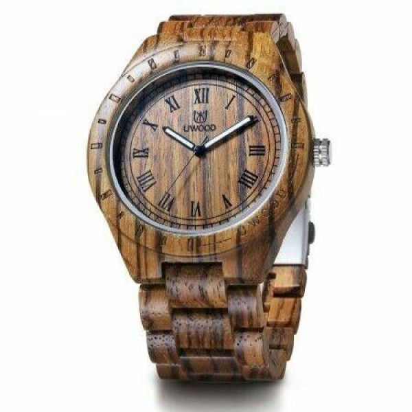 Unique Wooden Watches Walnut Quartz Watches Fashion Natural Roman Numeral Wood Watch