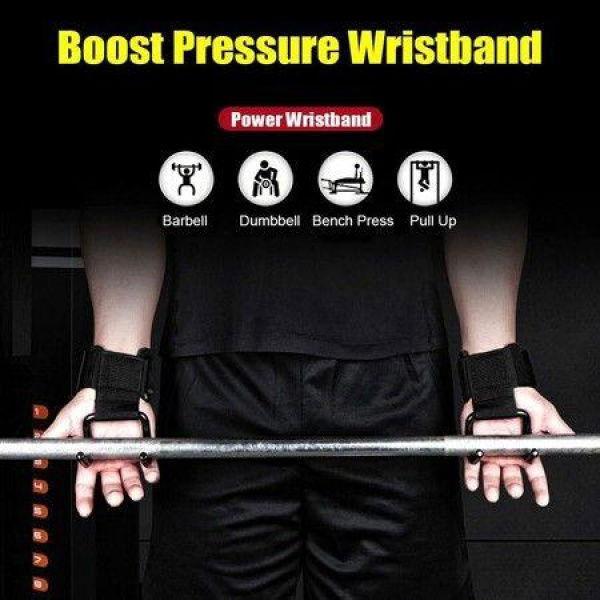 Unisex Weight Lifting Hooks Set Gym Fitness Wrist Straps Heavy Duty Pull-Up Hook