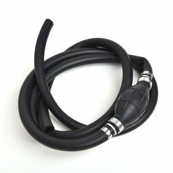 Universal 5/16-inch Gas Hose Fuel Line Assembly Primer Bulb For Boat Outboard Marine Black.