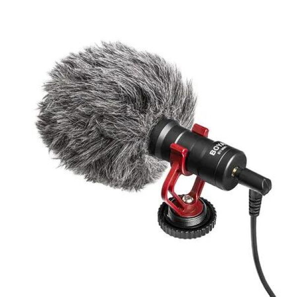 Universal Camera Microphone Super-Cardioid Shotgun Microphone with Shock Mount for Camera, Consumer, Camcorder iPhone, Android Smartphones