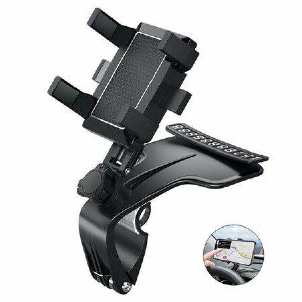 Universal Car Cell Phone Mount Upgrade 1200 Degree Rotation Dashboard Cell Phone Clip Car Holder Mount Stand Suitable For 3 To 7 Inch Smartphones