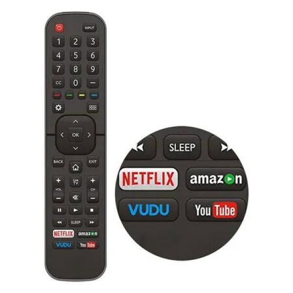 Universal for All Hisense TV Remote Compatible with All Hisense 4K LED HD UHD Smart TVs, No Setup Needed