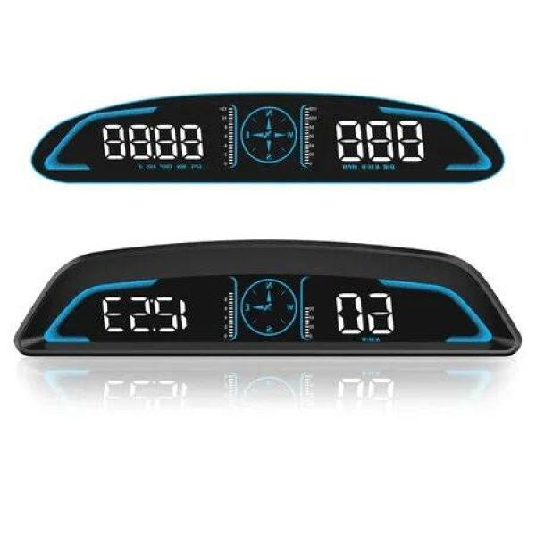 Universal GPS HUD: 5.5' LCD Display with Speedometer, Fatigue Alert, and Overspeed Alarm for All Vehicles