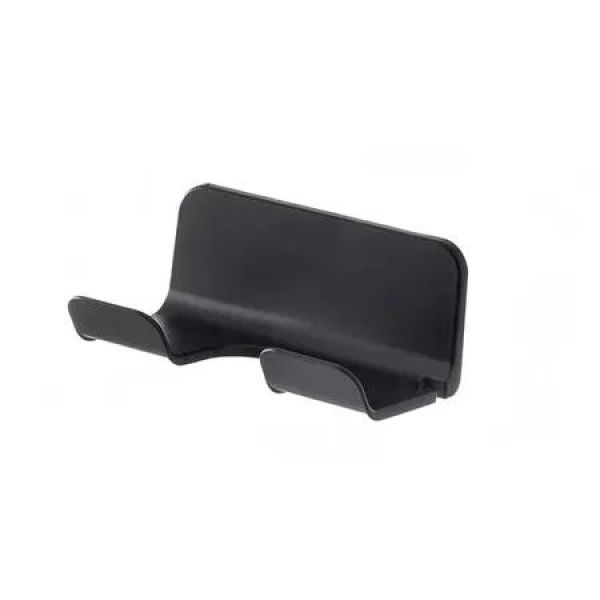 Universal Hair Dryer Holder,Blow Dryer Hanger Wall Mount for Hair Dryer Hook with Plug Cord Organizer Self Adhesive (1 Pack Black)