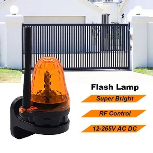 Universal Outdoor LED Signal Alarm Light Emergency Strobe Flashing Warning Lamp Wall Mount 12V 24V 220V Gate Opener