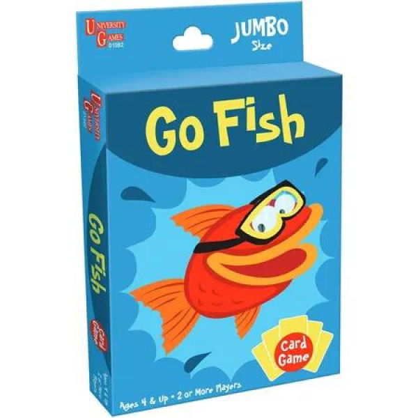 University Games Go Fish Card Game - Colorful Animal Cards for Kids Ages 4 and Up, Fun Family and Educational Game