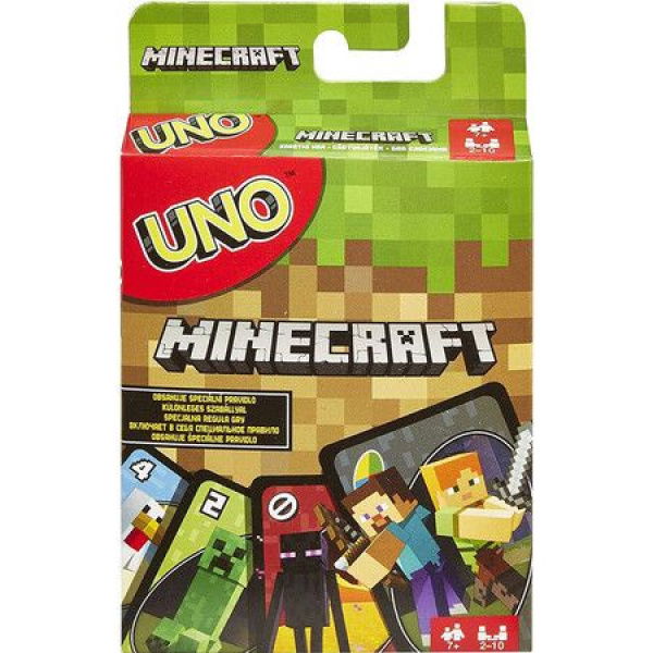 UNO Minecraft Card Game Now UNO Fun Includes The World Of Minecraft Multicolor