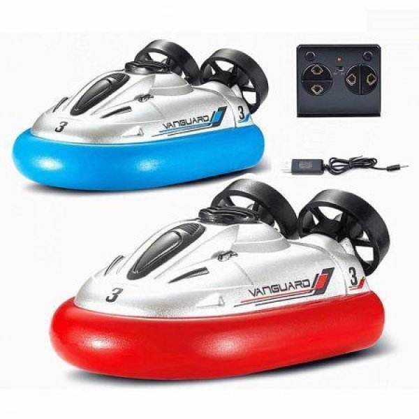 Updated Happycow 777-580 RC Hovercraft 2.4Ghz Remote Control RC Boat Ship Model Kids Toy GiftBlue
