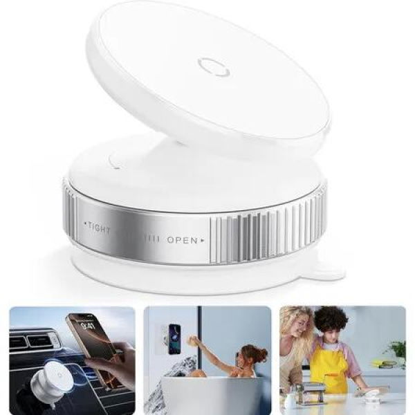 Upgraded Vacuum Magnetic Suction Phone Mount,Magnetic Car Phone Holder,Car Accessories,White