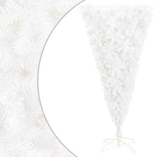 Upside-down Artificial Christmas Tree With Stand White 180 Cm