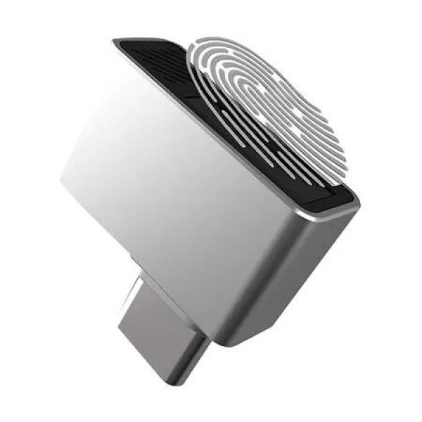 USB C Fingerprint Reader, 360 Degredd Detection Mini Fingerprint Scanner 0.5s Touch Speedy Matching for Password and File Encryption