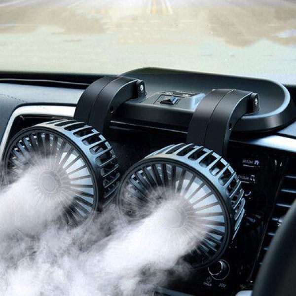 USB Car Electric Fan Two Speed Control Cooler Auto Air Cooling 360 Degree Adjustable Car Air Conditioner Wind-enhanced Fans