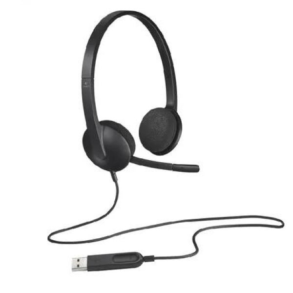 USB Headset H340, Stereo, USB Headset for Windows and Mac, Black