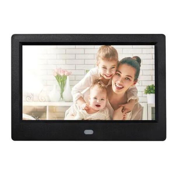 USB Powered Digital Picture Frame 7 Inch Digital Photo Frame, Only Compatible USB Disk and TF card, Remote is not Included(Black)
