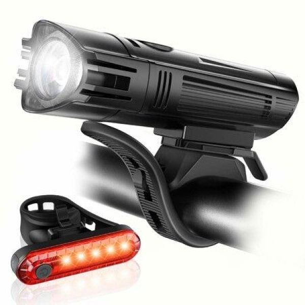 Usb Rechargeable Bike Light Set Bicycle Front Headlight And Back Taillight 4 Light Modes Easy To Install For Road Mountain Cycling