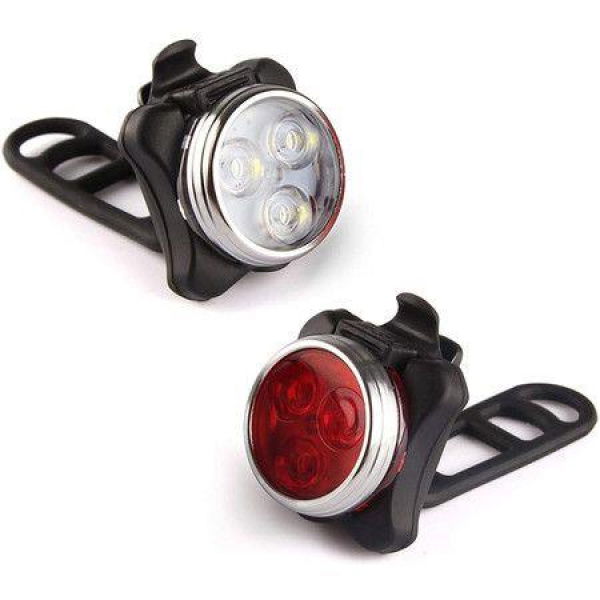 USB Rechargeable Bike Light Set