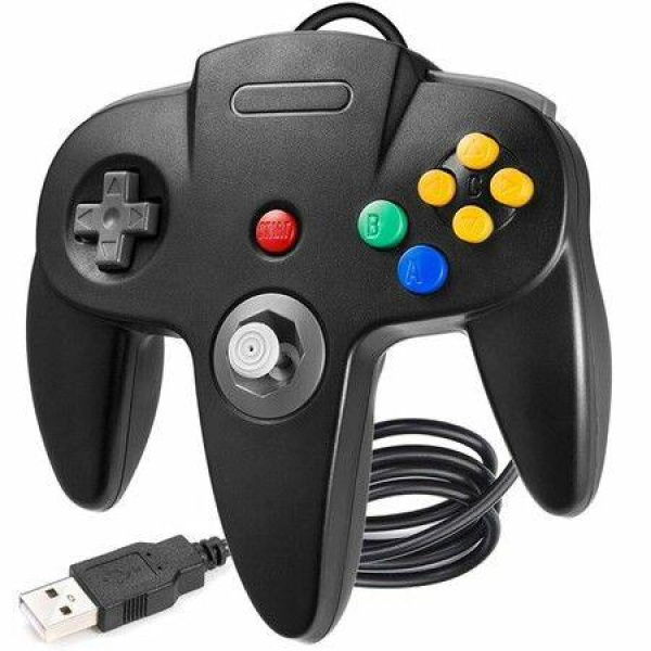 USB Retro N64 Controller Classic Retro N64 Wired USB PC Game Pad Joystick For Windows PC Mac Linux Raspberry Pi 3 Genesis Higan