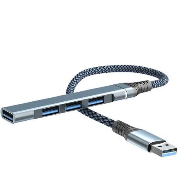 USB Splitter 3.0 4-Port USB Hub For Laptop Compatible With PC Desktop.