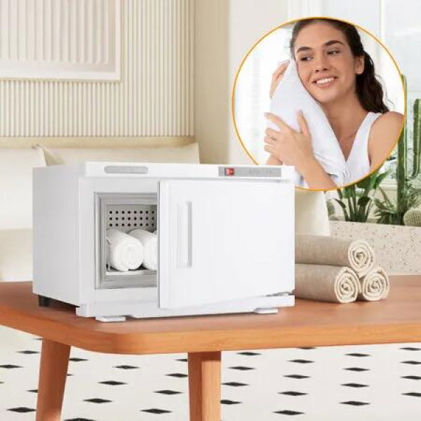 UV Hot Towel Warmer 16L Electric Heater Dryer Cabinet Stainless Steel Steriliser Heated Rack Disinfection Facial Spa Barber Beauty Nail Shop Club Home