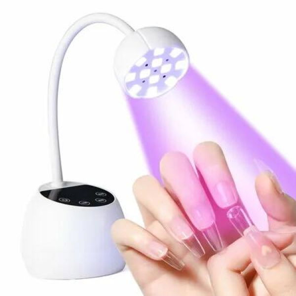 UV Nail Lamp for Gel Nails, 36W UV Nail Light Gooseneck Rechargeable with 4 Time Setting & Smart Auto Sensor for Nail Salon Home Use Lamp