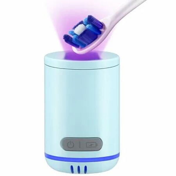 UV Toothbrush Covers Case and Holder with Light,Toothbrush Covers with Holder TypeC Rechargeable Portable Toothbrush Cleaner Case