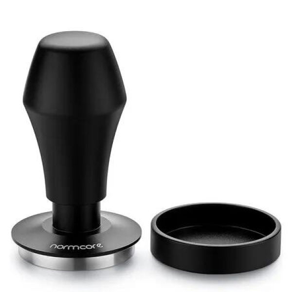 V4 Coffee Tamper 53mm, Spring loaded Tamper, Barista Espresso Tamper with 15lb, 25lb, 30lbs Replacement Springs, Flat Base