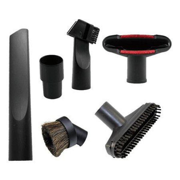 Vacuum Attachments Accessories Cleaning Kit Brush Nozzle Crevice Tool For 1 1/4-inch & 1 3/8-inch Standard Hose 6 Pcs.