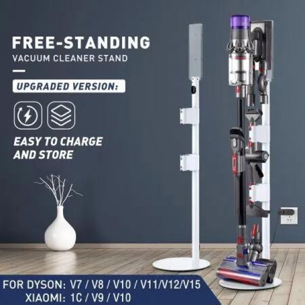 Vacuum Cleaner Stand Accessory Rack Freestanding Wire Organiser