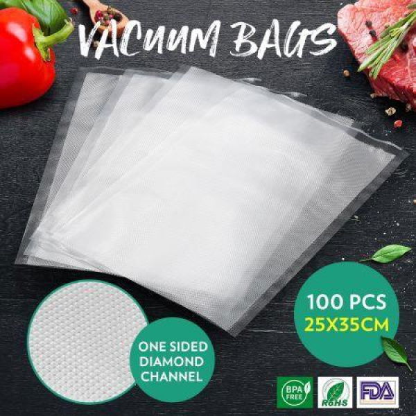 Vacuum Sealer Bags 25x35CM 100PCS Embossed Pre-cut Food Saver Bags For Vacuum Sealers