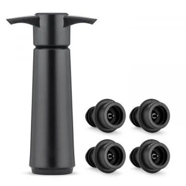 Vacuum Wine Pump Saver Preserver Stoppers 4Pcs Reusable Bottle Sealer Freshness Keeper Accessory Gift