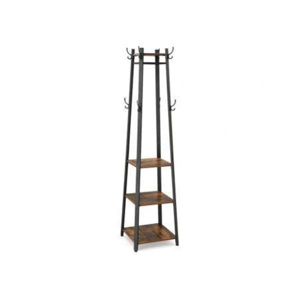 VASAGLE Coat Rack With 3 Shelves