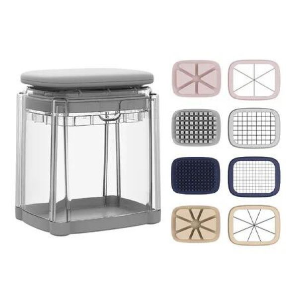 Vegetable Chopper Cutter 4-in-1 Hand Press Carrots Cucumbers Vegetable Cutter Kitchen Tool Mini Food Chopper French Fries Cutter