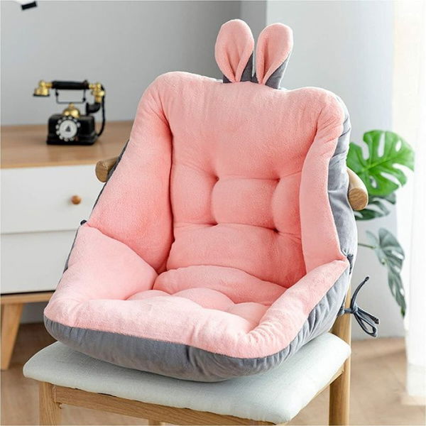 Velvet Seat Cushion Kawaii Rocking Chair Cushion Office Chair Backrest Lazy Sofa