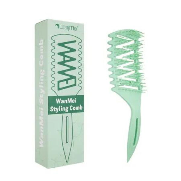 Vented Hair Brush, Detangling Brush for Curly,Thick,and Straight Hair,Wet and Dry Hair Brush for Detangling,Styling,Defining,Shaping Color Green