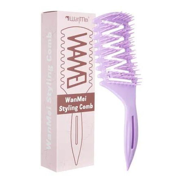 Vented Hair Brush, Detangling Brush for Curly,Thick,and Straight Hair,Wet and Dry Hair Brush for Detangling,Styling,Defining,Shaping Color Purple