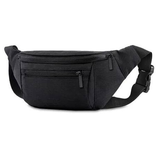 Versatile Crossbody Waist Pack Belt Bag for Men and Women - Keep Your Essentials Secure and Accessible for Travel, Exercise, and Daily Use (Black)