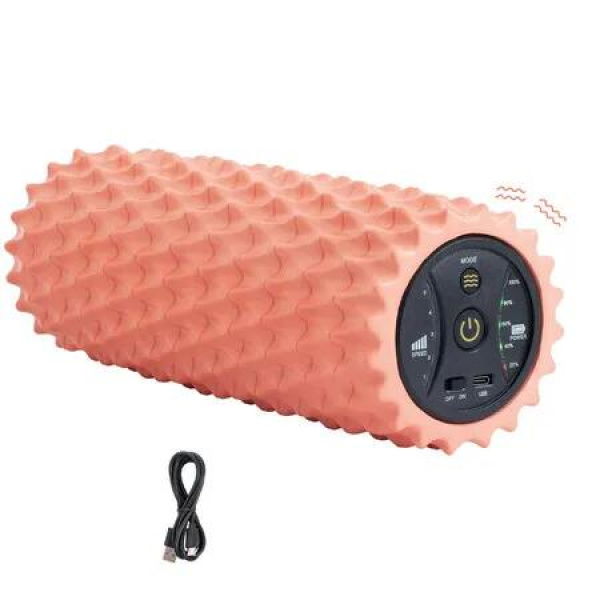Vibrating Foam Roller,5-Speed Back Roller Foam,Massage Roller for Muscles, Back, Muscle Massage, Exercise (Orange)