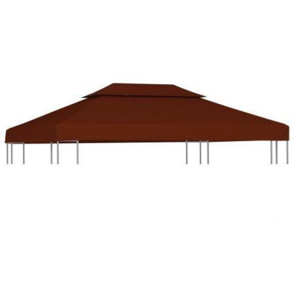 VidaXL 2-Tier Gazebo Top Cover 310 G/cubic Meter 4x3 M Terracotta