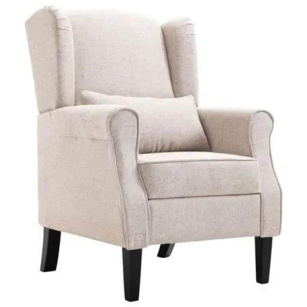 vidaXL Armchair Beige Fabric