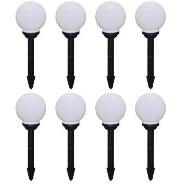 VidaXL Outdoor Pathway Lamps 8 Pcs LED 15 Cm With Ground Spike