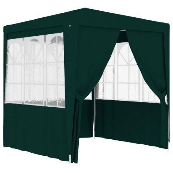 VidaXL Professional Party Tent With Side Walls 2.5x2.5m Green 90g/cubic Meter.