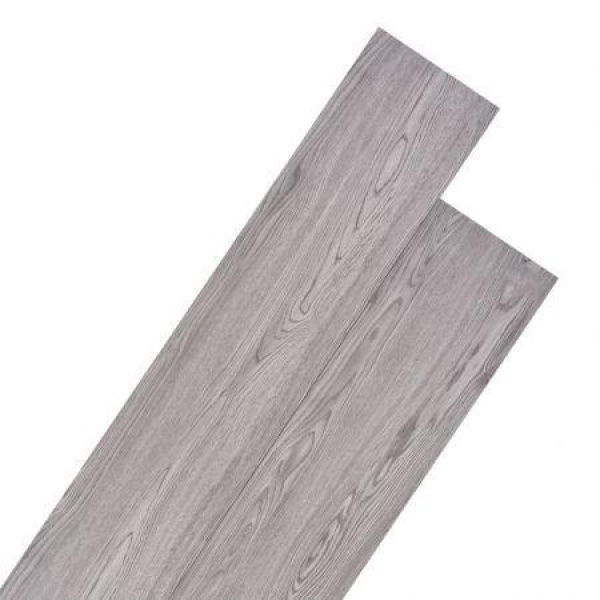 VidaXL PVC Flooring Planks 5.26 Square Meters 2mm Dark Grey.