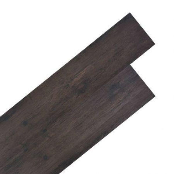 VidaXL PVC Flooring Planks 5.26 Square Meters 2mm Oak Dark Grey