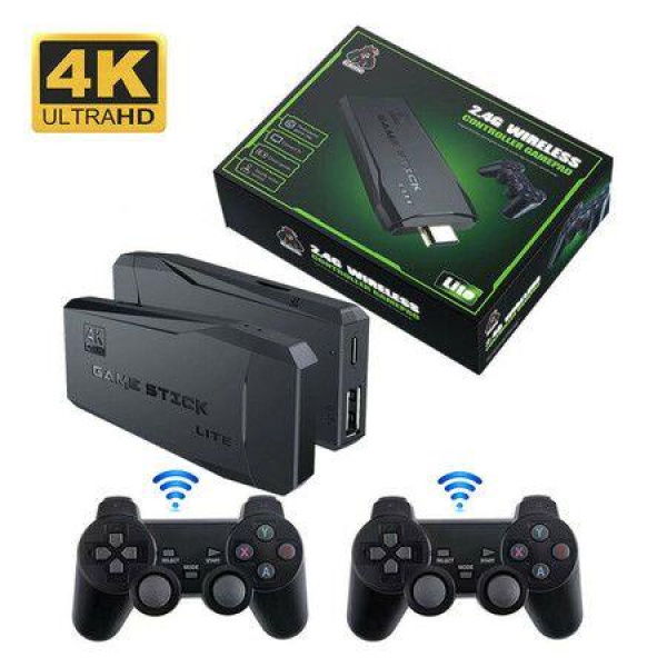 Video Game Console 2.4G Double Wireless Controller Game Stick 4K 10000 Games 64GB Retro Games For PS1/GBA.