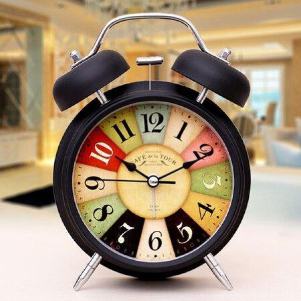 Vintage Look Table Alarm Clock With Night Led Display Table Alarm Clock For BedroomAlarm Clock For Students Alarm Clock For Heavy Sleepers