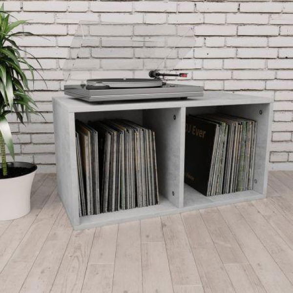 Vinyl Storage Box Concrete Grey 71x34x36 Cm Chipboard