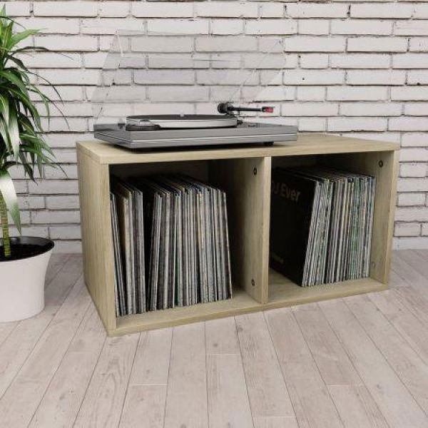 Vinyl Storage Box Sonoma Oak 71x34x36 Cm Chipboard