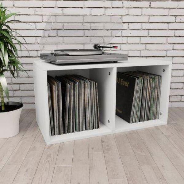 Vinyl Storage Box White 71x34x36 Cm Chipboard