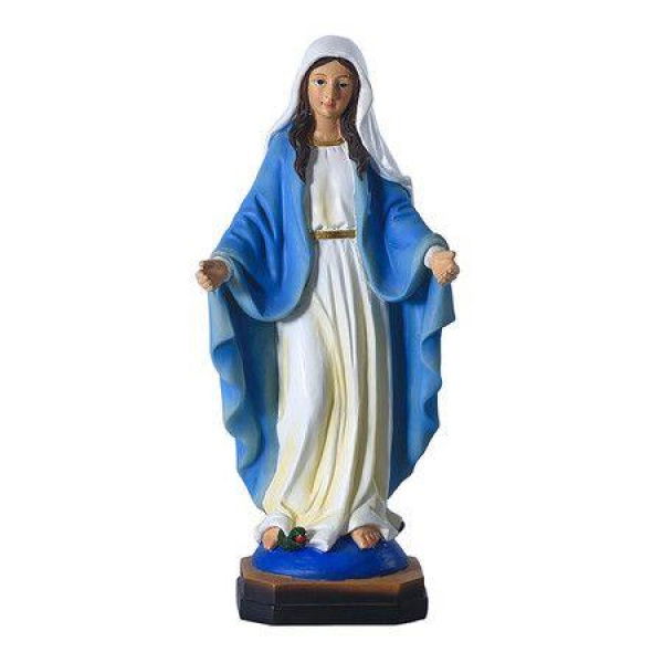 Virgin Mary Statue - Our Lady Of Grace Statue - Polyresin Craft Statue - Indoor/Outdoor Decoration For Garden Outdoor Patio (21.5x10x6.3CM)